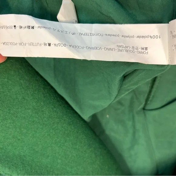 Zara Women's Green double breasted wool blend coat Sz S fall winter - Picture 12 of 14